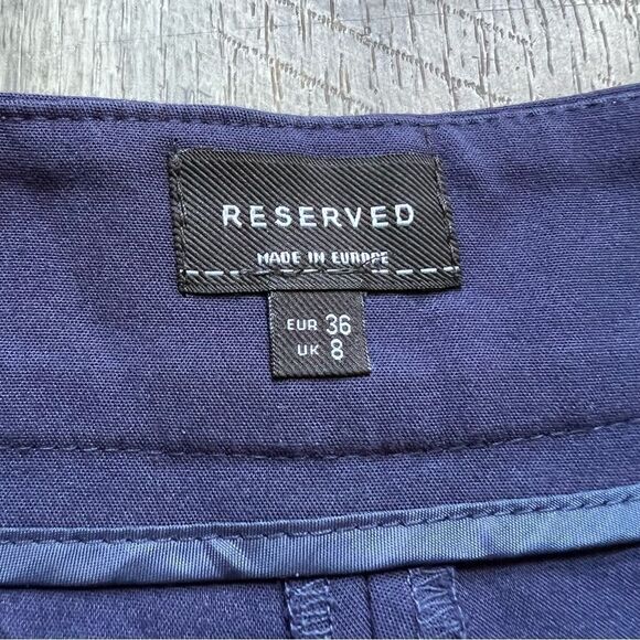 Reserved Made in Europe Navy Blue High Rise Shorts US Size 6 - Picture 2 of 9